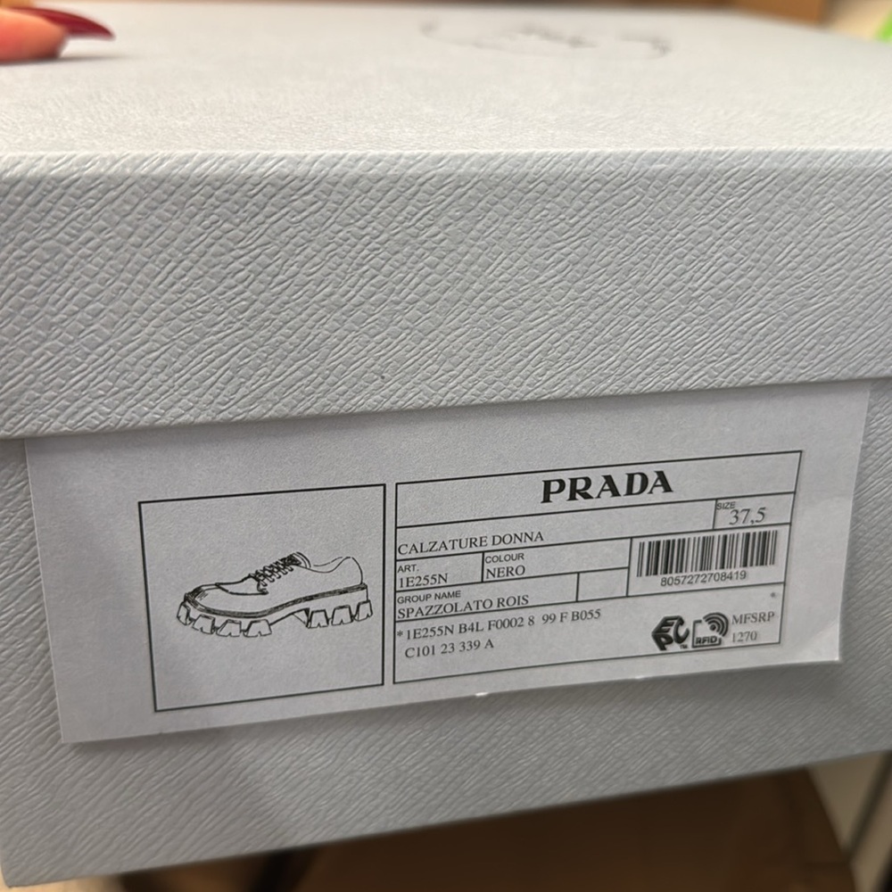 BRAND NEW PRADA LOAFERS / CALZATURE DONNA SIZE 37.5 - Picture 8 of 10